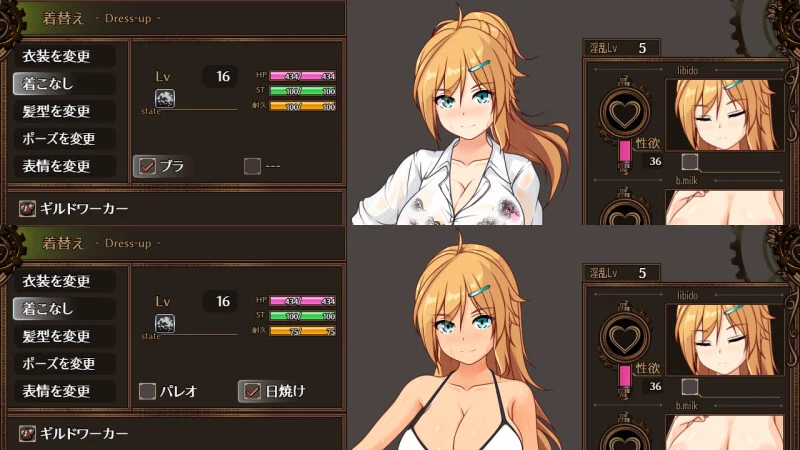 衣装システム スクリーンショット